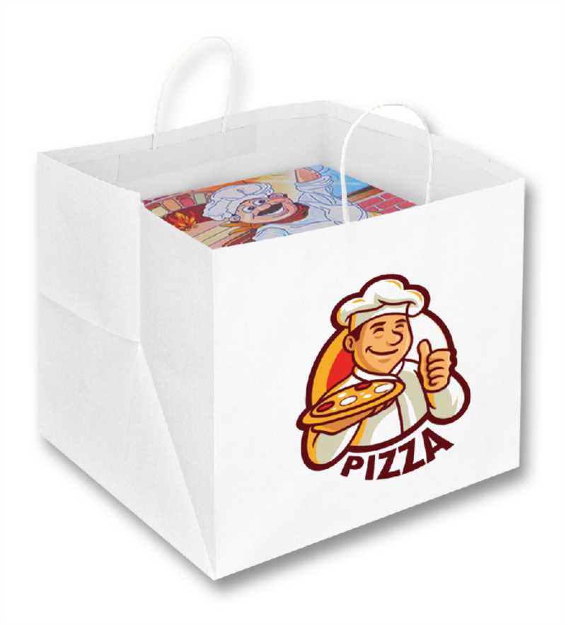 BUSTA RITORTA PORTA PIZZA BIANCO 37X33X31