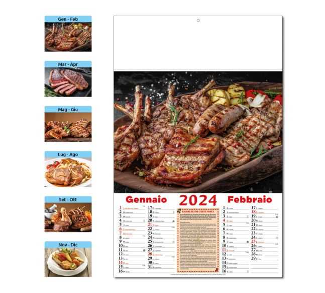 CALENDARIO ILLUSTRATO CARNE COTTA