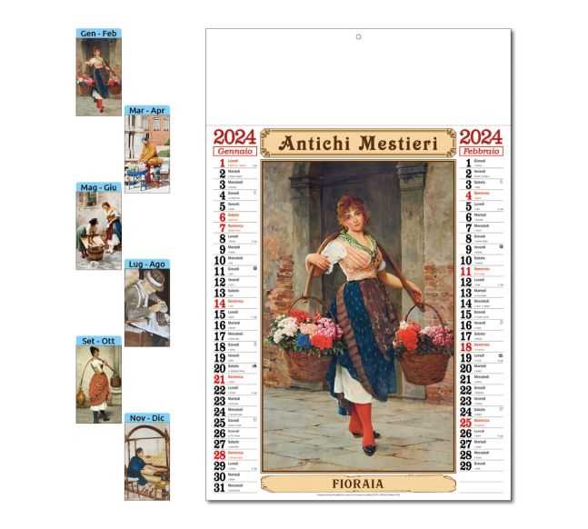 CALENDARIO ILLUSTATO ANTICHI MESTIERI